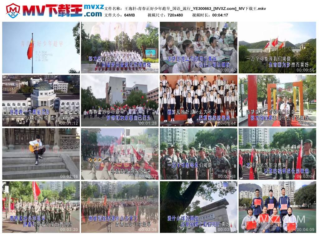 王逸轩-青春正好少年趁早_国语_流行_YE300663